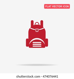 Backpack icon. Vector concept illustration for design.