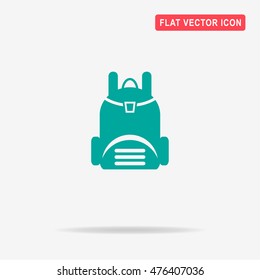 Backpack icon. Vector concept illustration for design.