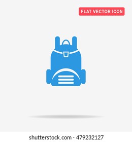 Backpack icon. Vector concept illustration for design.