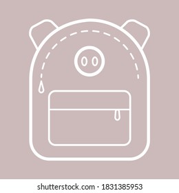  backpack icon vector design. back to school. Simple symbols for app development and website design. 