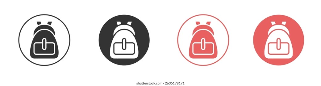 Backpack icon vector design template simple and clean style