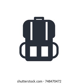 backpack icon vector. backpack icon glyph style design