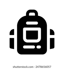 backpack icon. vector glyph icon for your website, mobile, presentation, and logo design.