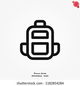 Backpack icon, vector high quality logo for web design and mobile apps