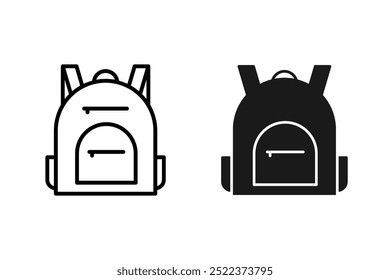 Backpack icon, vector high quality logo for web design and mobile apps