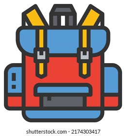 Backpack icon vector illustration  . 