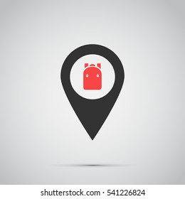 backpack icon. vector illustration