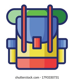 Backpack icon vector illustration design