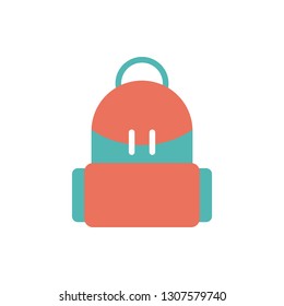 Backpack Icon Vector Illustration in Flat Style for Any Purpose