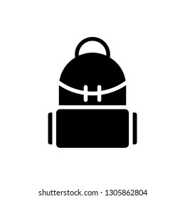 Backpack Icon Vector Illustration in Glyph Style for Any Purpose