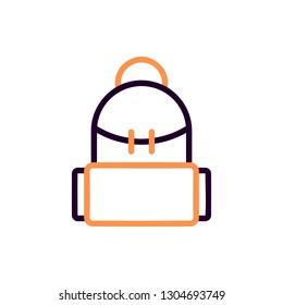 Backpack Icon Vector Illustration in Line Style for Any Purpose