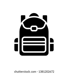 Backpack Icon Vector Illustration Logo Template