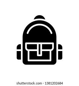 Backpack Icon Vector Illustration Logo Template