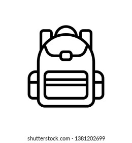 Backpack Icon Vector Illustration Logo Template