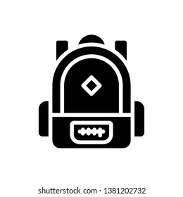 Backpack Icon Vector Illustration Logo Template