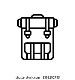 Backpack Icon Vector Illustration Logo Template
