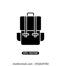 Backpack icon vector illustration logo template for many purpose. Isolated on white background.