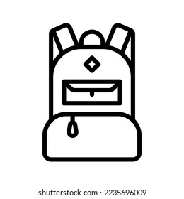 Backpack icon vector illustration logo template isolated on white background