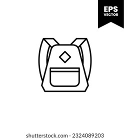 Backpack icon vector illustration logo template for many purpose. Isolated on white background.