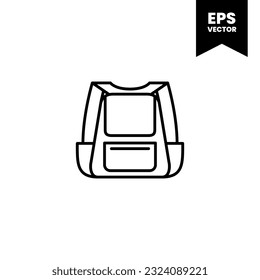 Backpack icon vector illustration logo template for many purpose. Isolated on white background.