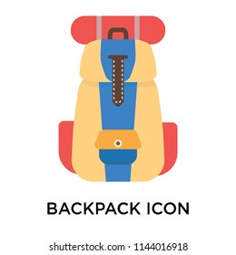 Backpack icon vector isolated on white background for your web and mobile app design, Backpack logo concept