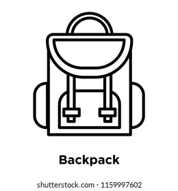 Backpack icon vector isolated on white background, Backpack transparent sign , line or linear sign, element design in outline style