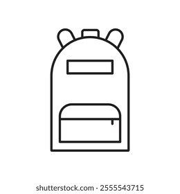 Backpack icon vector isolated on white background.