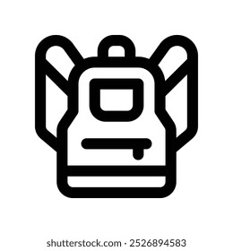backpack icon. vector line icon for your website, mobile, presentation, and logo design.