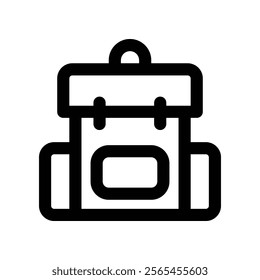 backpack icon. vector line icon for your website, mobile, presentation, and logo design.