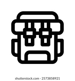 backpack icon. vector line icon for your website, mobile, presentation, and logo design.