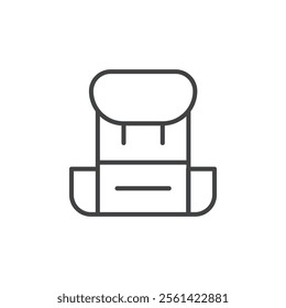 Backpack icon Vector logo set flat
