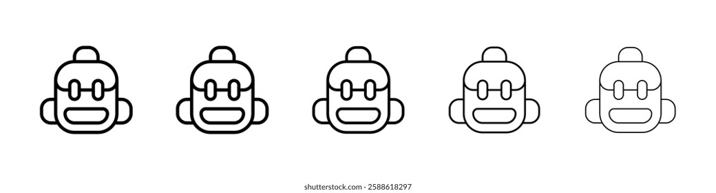 Backpack icon Vector logo sign