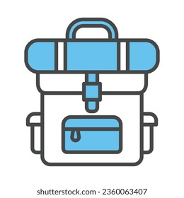 Backpack icon vector on trendy design