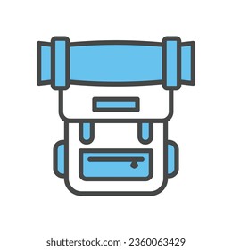 Backpack icon vector on trendy design