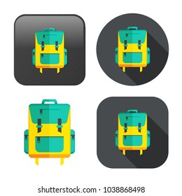 Backpack icon - vector school symbol - travel icon