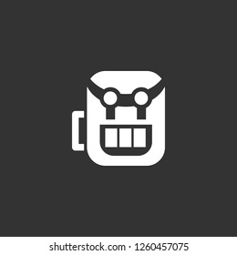 backpack icon vector. backpack sign on black background. backpack icon for web and app