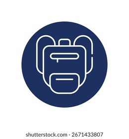 Backpack icon vector stock illustration