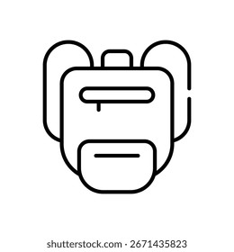 Icono de mochila Vector ilustración de stock