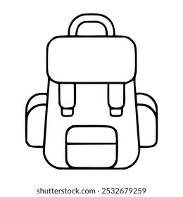 Vector de icono de mochila para viajes, aventuras y senderismo