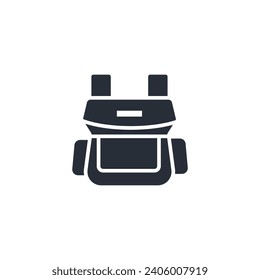 Backpack icon. vector.Editable stroke.linear style sign for use web design,logo.Symbol illustration.