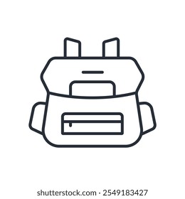 icono de mochila. Vector. Movimiento editable. signo de estilo lineal para uso Diseño web, logotipo. Ilustración de símbolo.