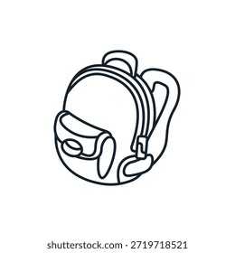 ícones de mochila design minimalista de estilo plano. mochila Ilustração de vetor no fundo branco
