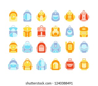 Backpack Icons Set Stock Vector (Royalty Free) 1240388491 | Shutterstock