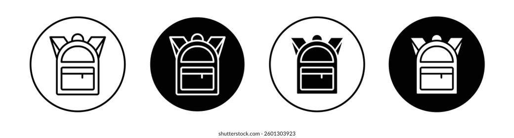 Backpack icons vectors graphics collection