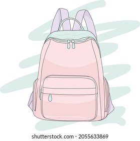 Backpack illustration for any type of use, such like additional element of your design, or etc.
