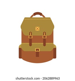 Backpack illustration. Vector illustration for stickers, stationery, decoration.