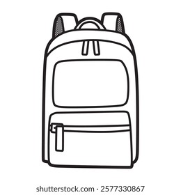 backpack images facing front black and white