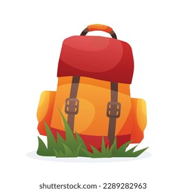 backpack isolate travel symbol vector illustration