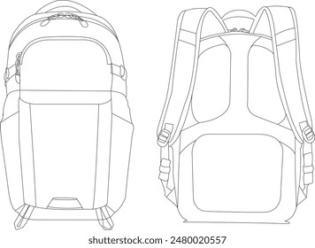 Rucksack Isolated Rucksack Rucksack Vektorgrafik Symbol Schule Rucksack Line Symbol Vektorgrafik Line Symbol Isolated