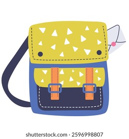 Backpack isolated cartoon illustration on the white background